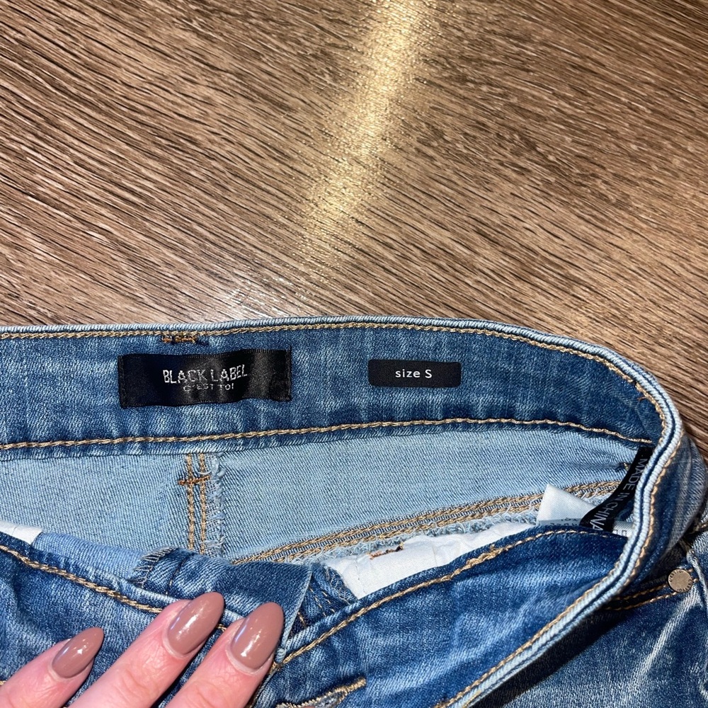 Women’s Blue Denim Pencil Skirt - Classic Washed Denim - Picture 2 of 3